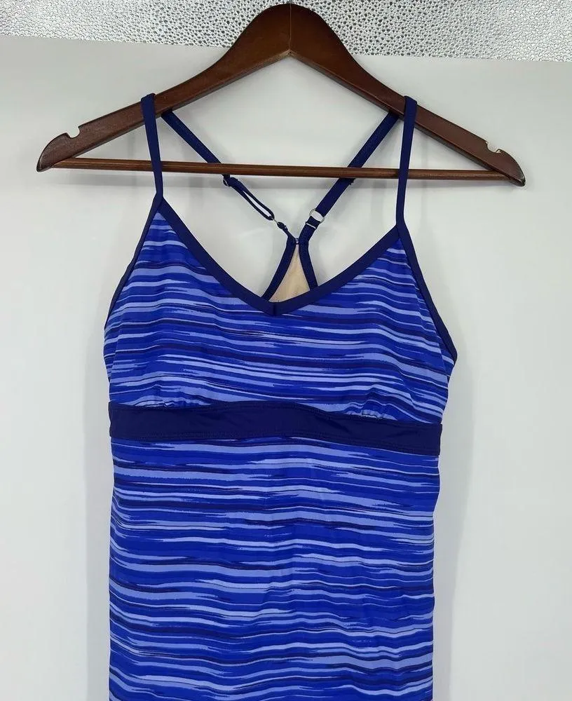 Athleta Printed Shorebreak Dress blue /black athletic UPF 50+ stretch size small - Image 7