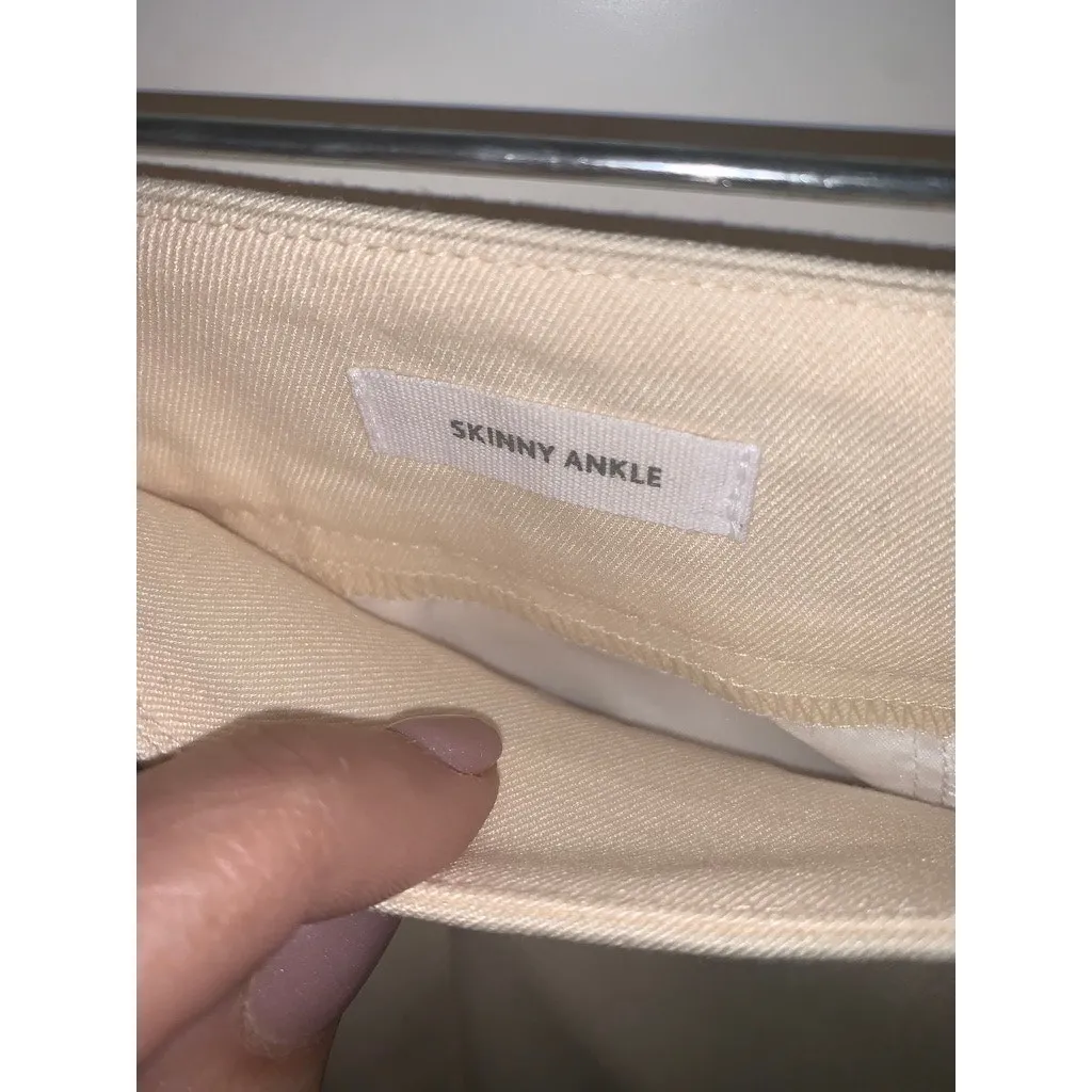 NWT Loft Women's Pleated Dress Pants Yellow‎ Size 16 Straight Leg Casual - Image 3