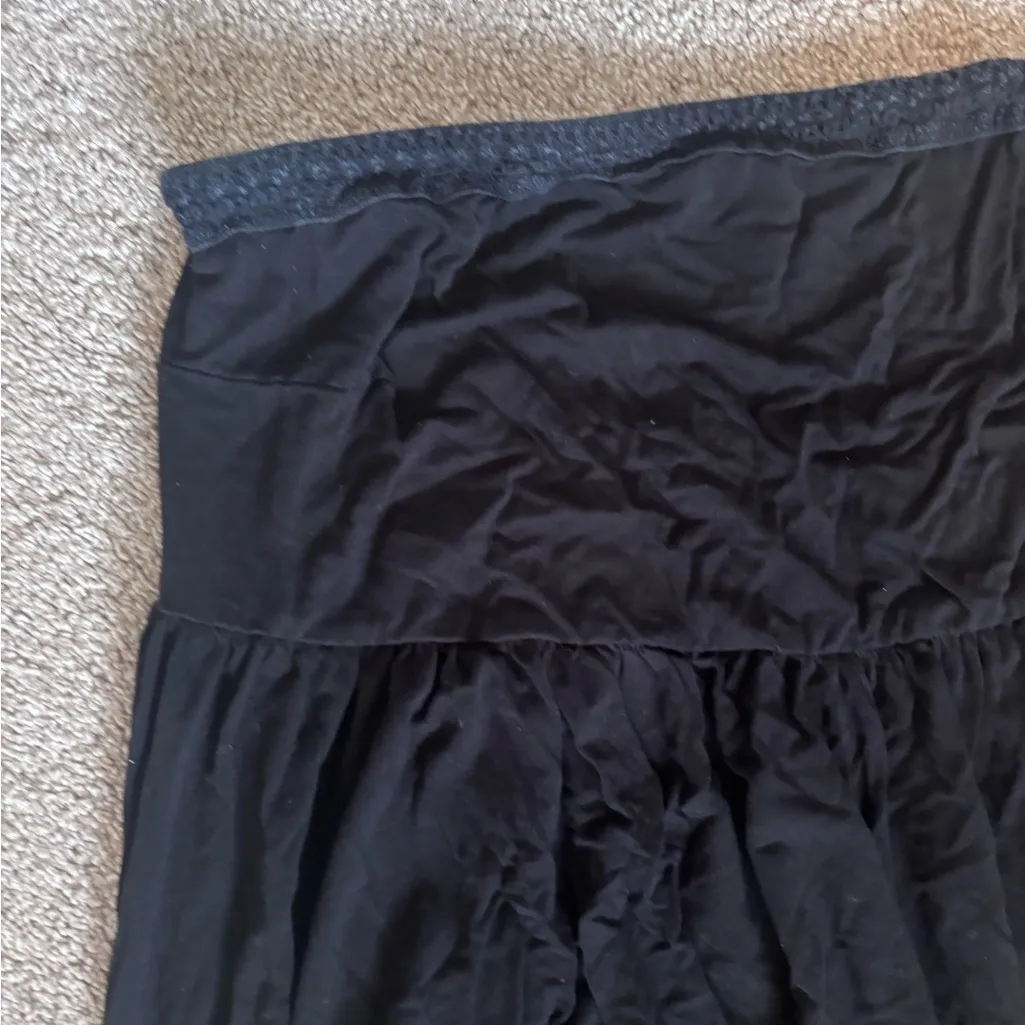 Torrid Super Soft Knits Plus Size Black Strapless Flowy Shirt Top - Image 3