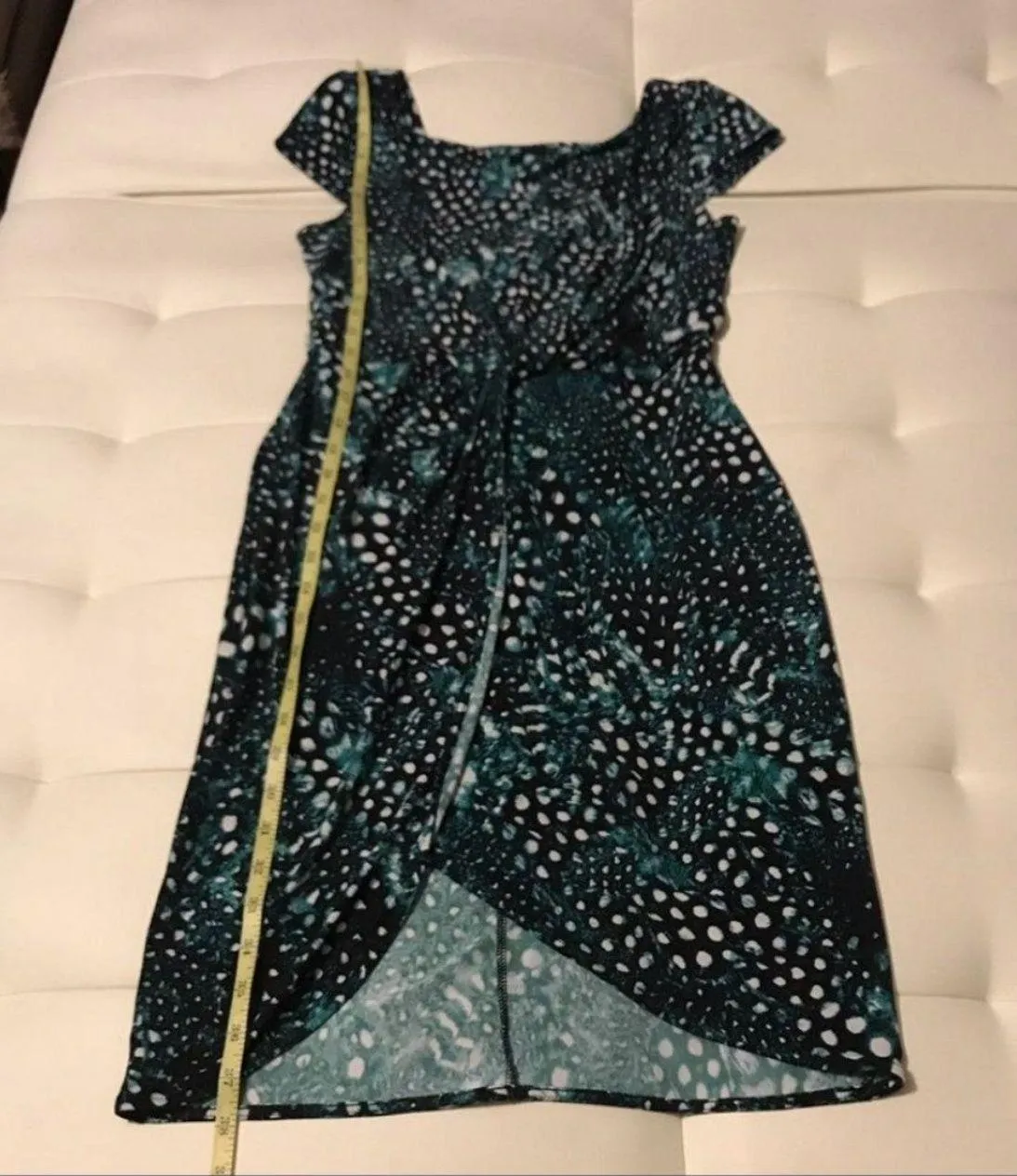 Victoria’s Secret Women Short Sleeve Green Animal Print Shift Dress Size Medium - Image 7