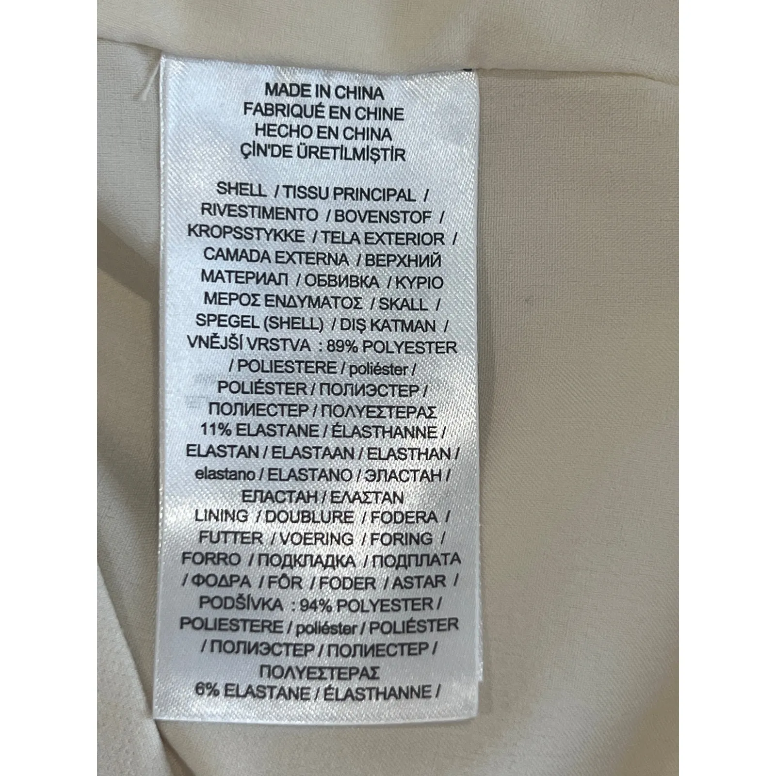 Ralph Lauren Black Label Ivory Fully Lined Dress Women's Size 2 Crepe Cocktail - Image 6