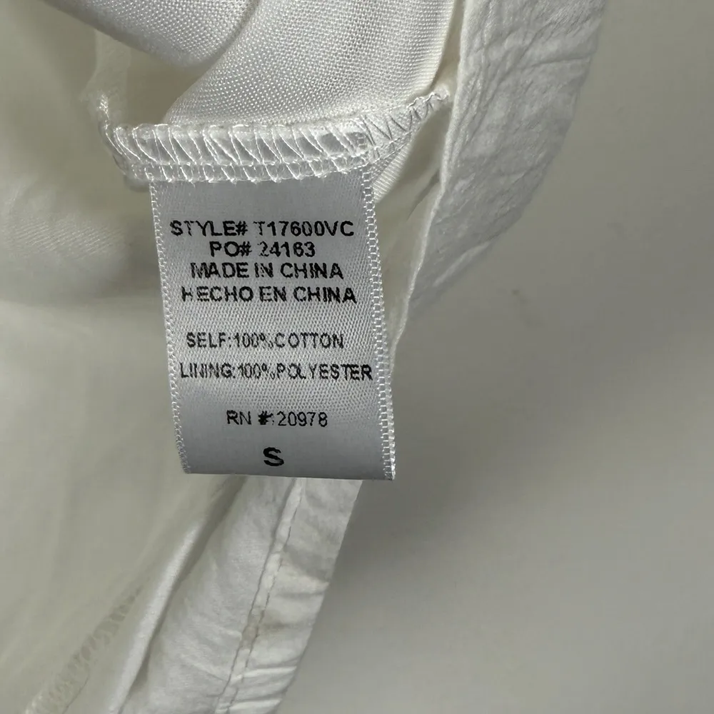 VICI Rafa Cotton Puff Sleeve Top - White - Small - Image 12