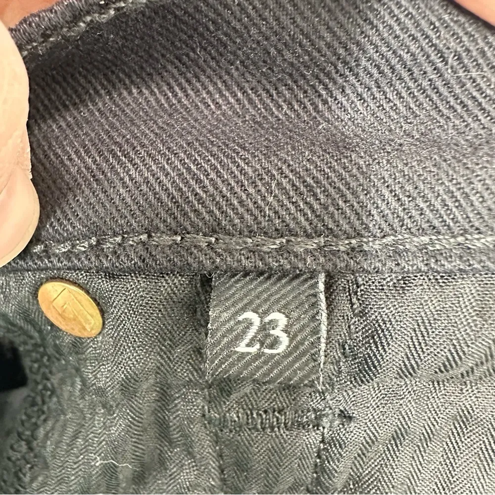 7 for‎ All Mankind Women's Size 23 Black Denim High Rise Cut Off Shorts Festival - Image 8