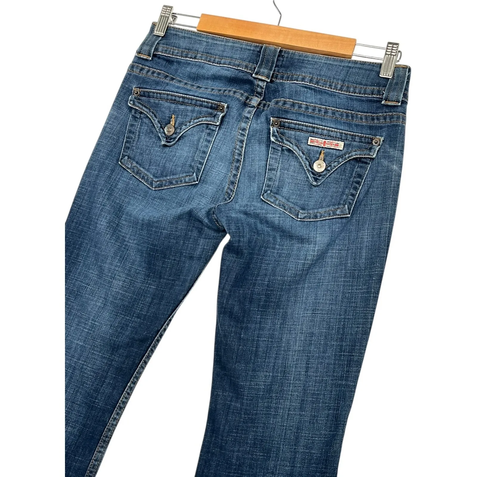 Vintage Hudson Jeans Womens 27 Blue Beth Baby Bootcut Low Rise USA Y2K Retro - Image 11