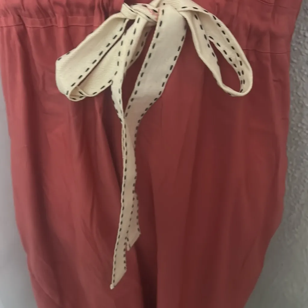 BCBGMaxAzria Flutter Sleeve Cottage Core Shirt Dress 2 Midi Minimalist Tradwife - Image 10