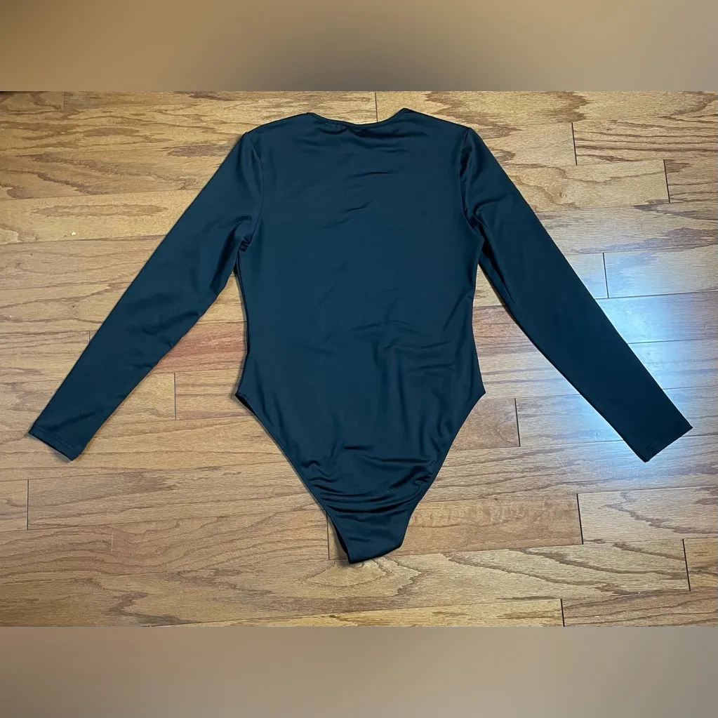 SHEIN- Black Long Sleeve Bodysuit Size L - Image 7