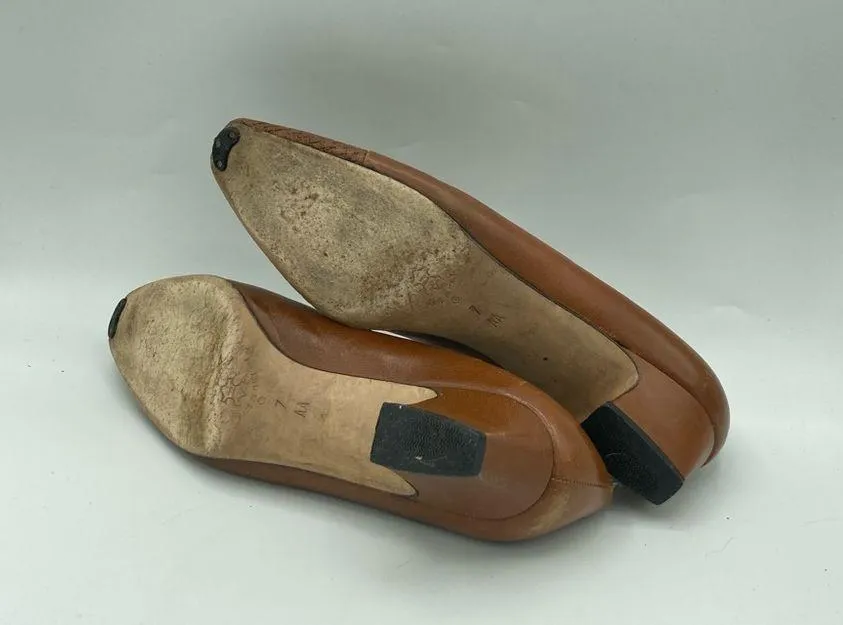 Amalfi Simpson Horsebit Basket weave brown leather Loafers slip on dress casual Size 7 - Image 10