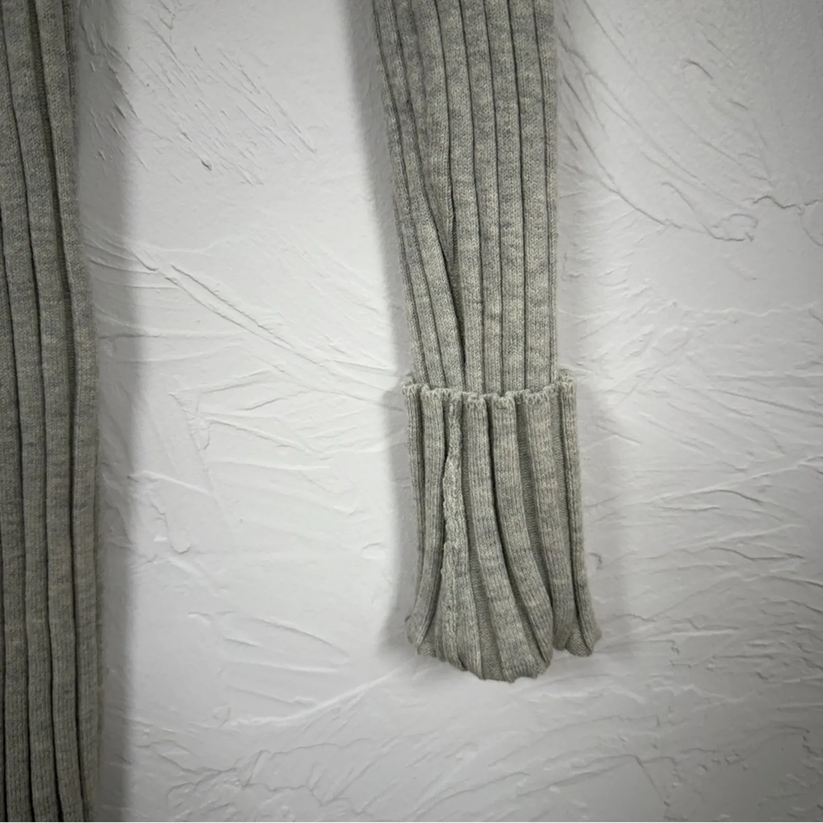 Sundance Grey Ribbed Turtleneck Sweater Womens XL Stretch Preppy Fitted Classic - Image 8