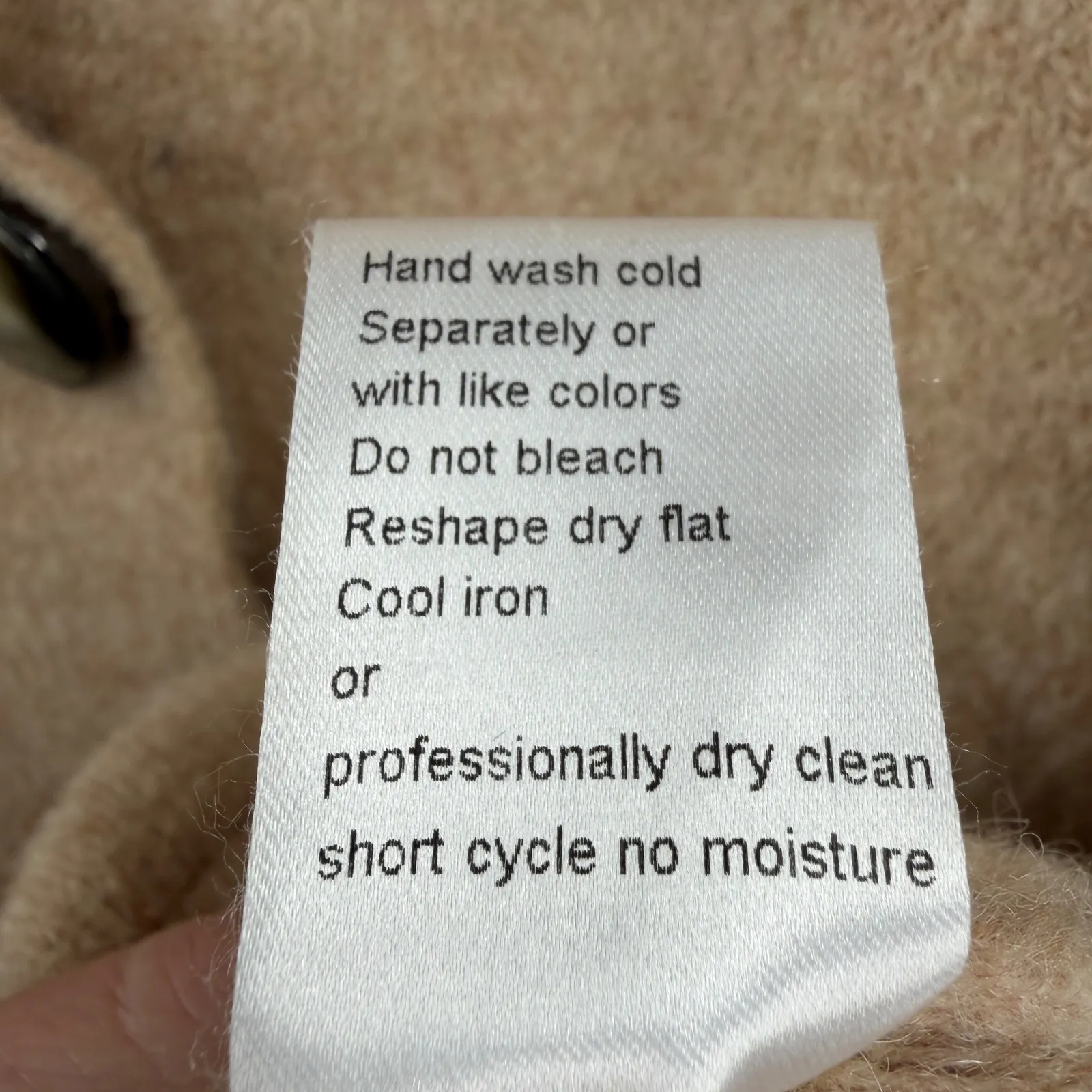 Cocogio Made in Italy Wool Blend Coatigan Cardigan Jacket Beige Womens S Tan - Image 4