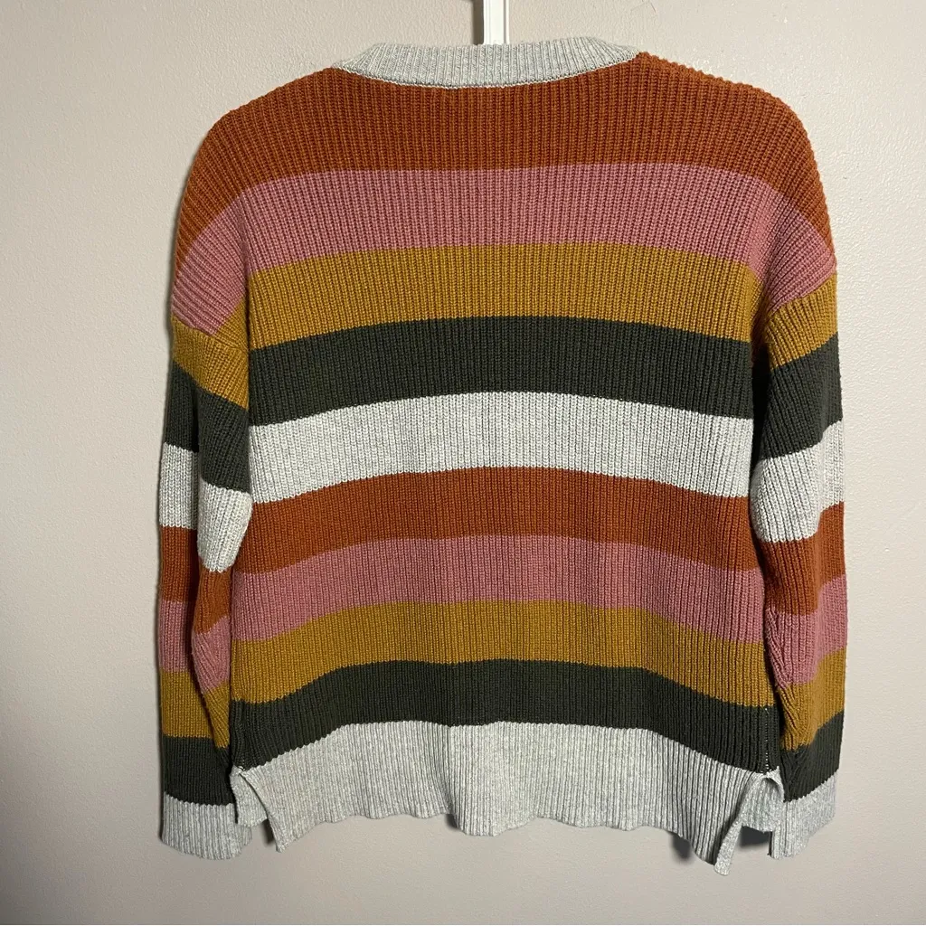 Madewell  Sweater colorful striped pullover knit size small - Image 6