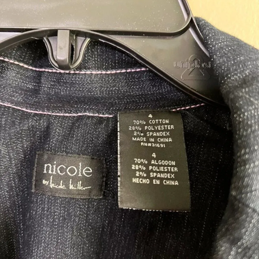 Nicole Miller size 4 denim jacket - Image 3