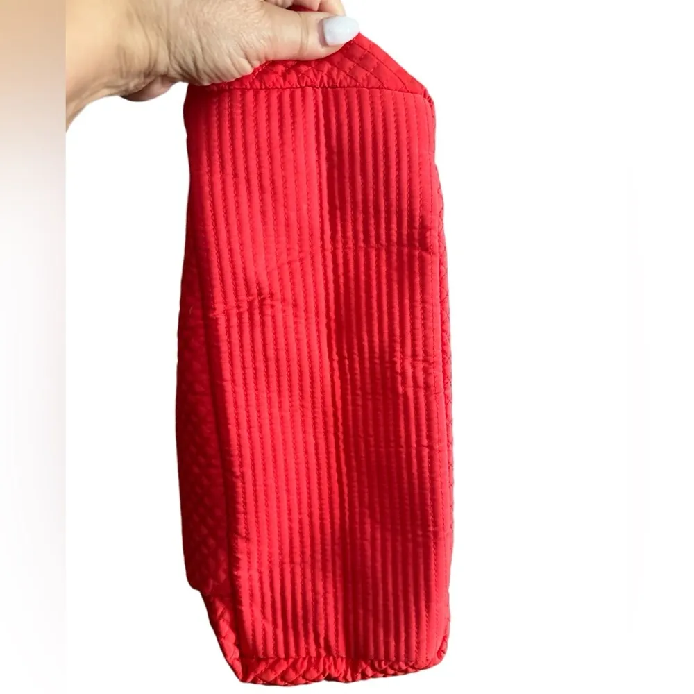 LIKE NEW VERA BRADLEY RED QUILTED HADLEY TOTE CANYON SUNSET HANDBAG PURSE - Image 4