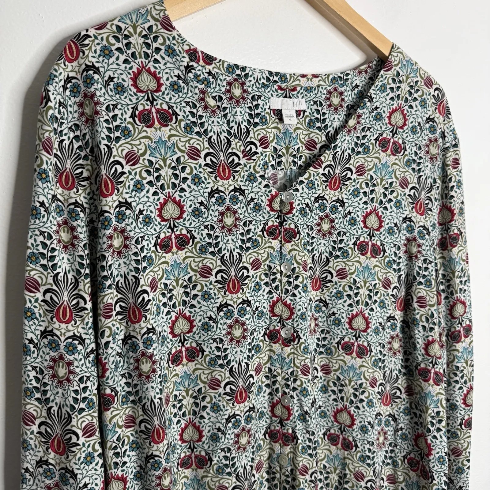 J. Jill Long Sleeve Tunic Blouse‎ Size X - Image 3