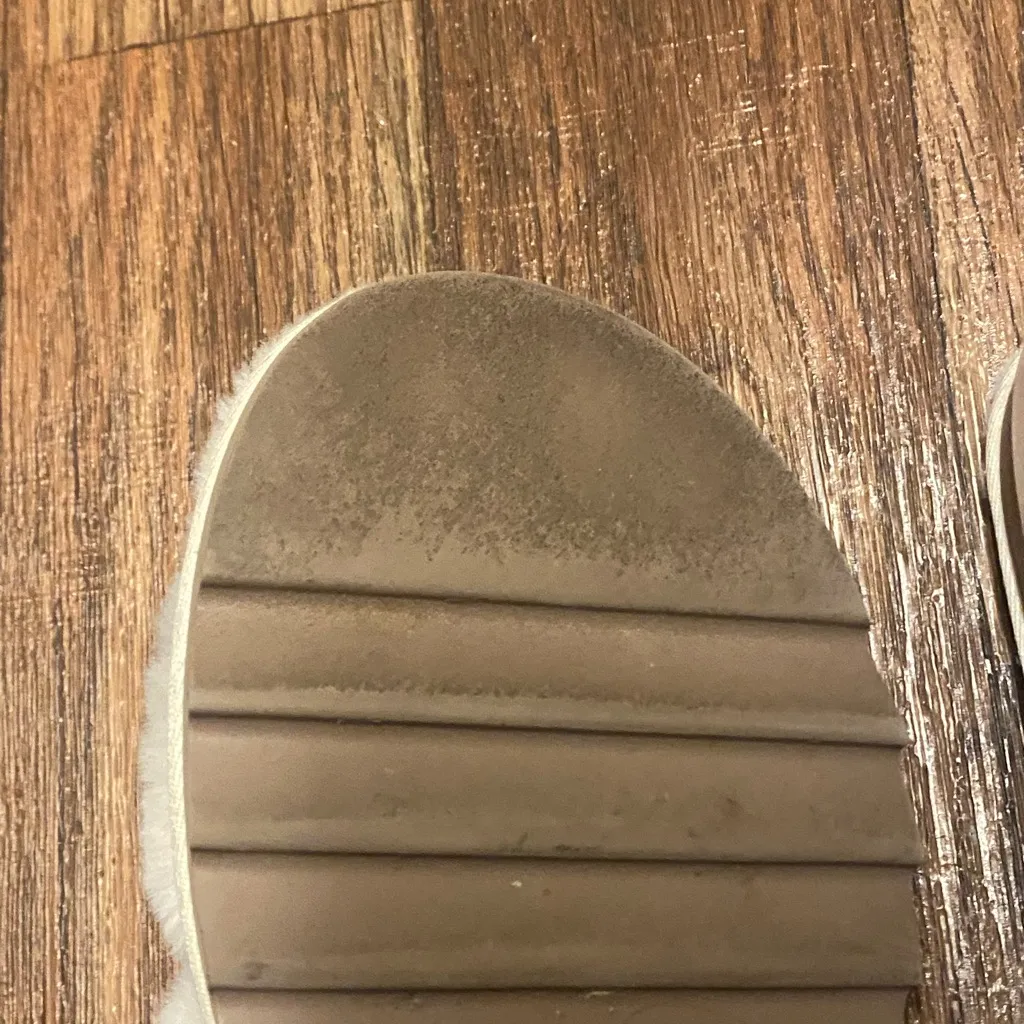 Koolaburra By Ugg Womens Fur Slide Slipper Sandals Size 12 Ivory White Beige - Image 9