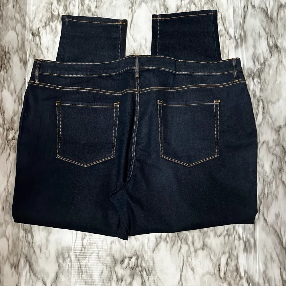 Ava & Viv Womens Sz 26W Skinny Dark Wash Denim Blue Jeans Power Stretch Plus - Image 7