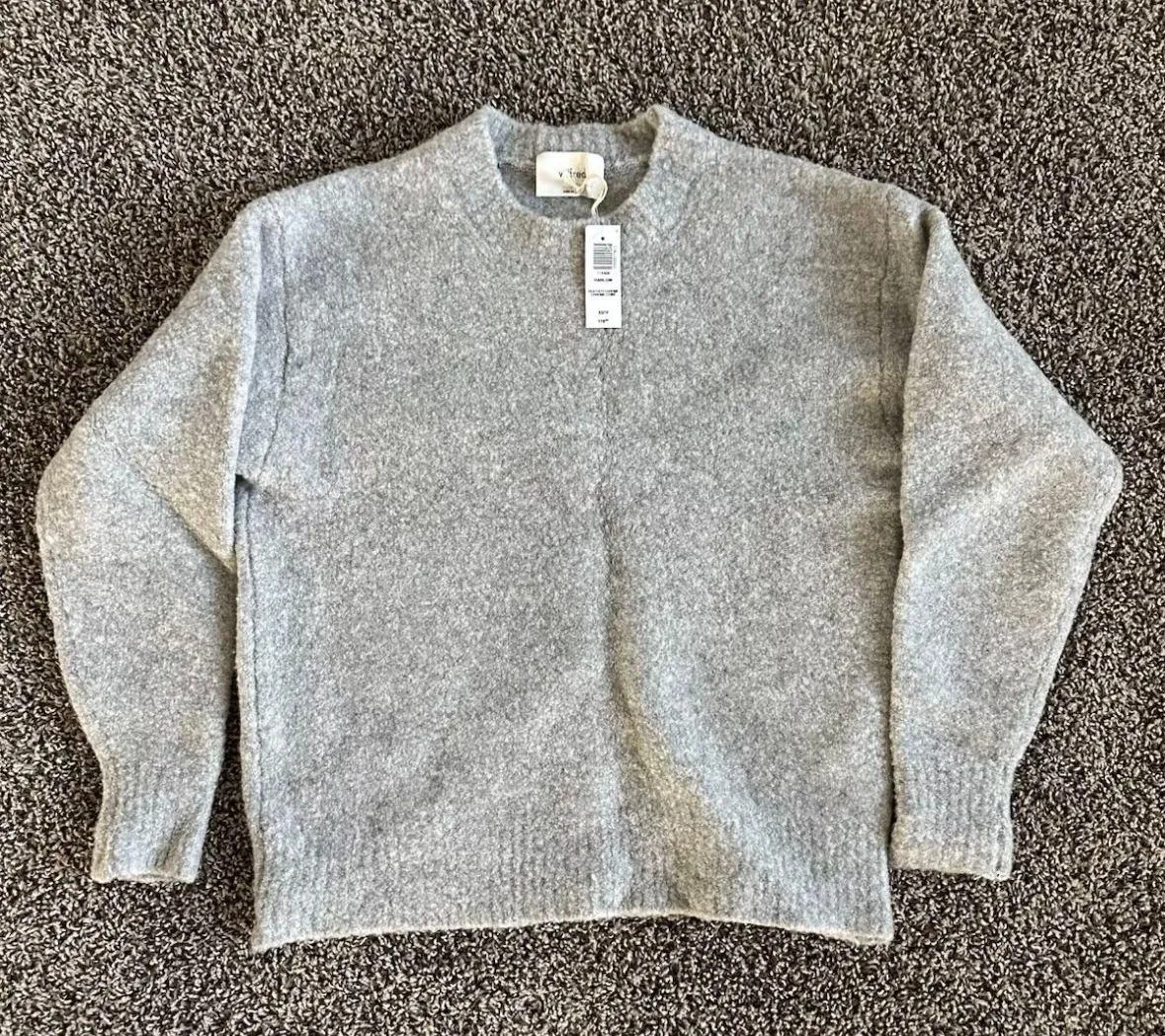 “Harlow” Sweater in heather chrome, size XXS - Image 3