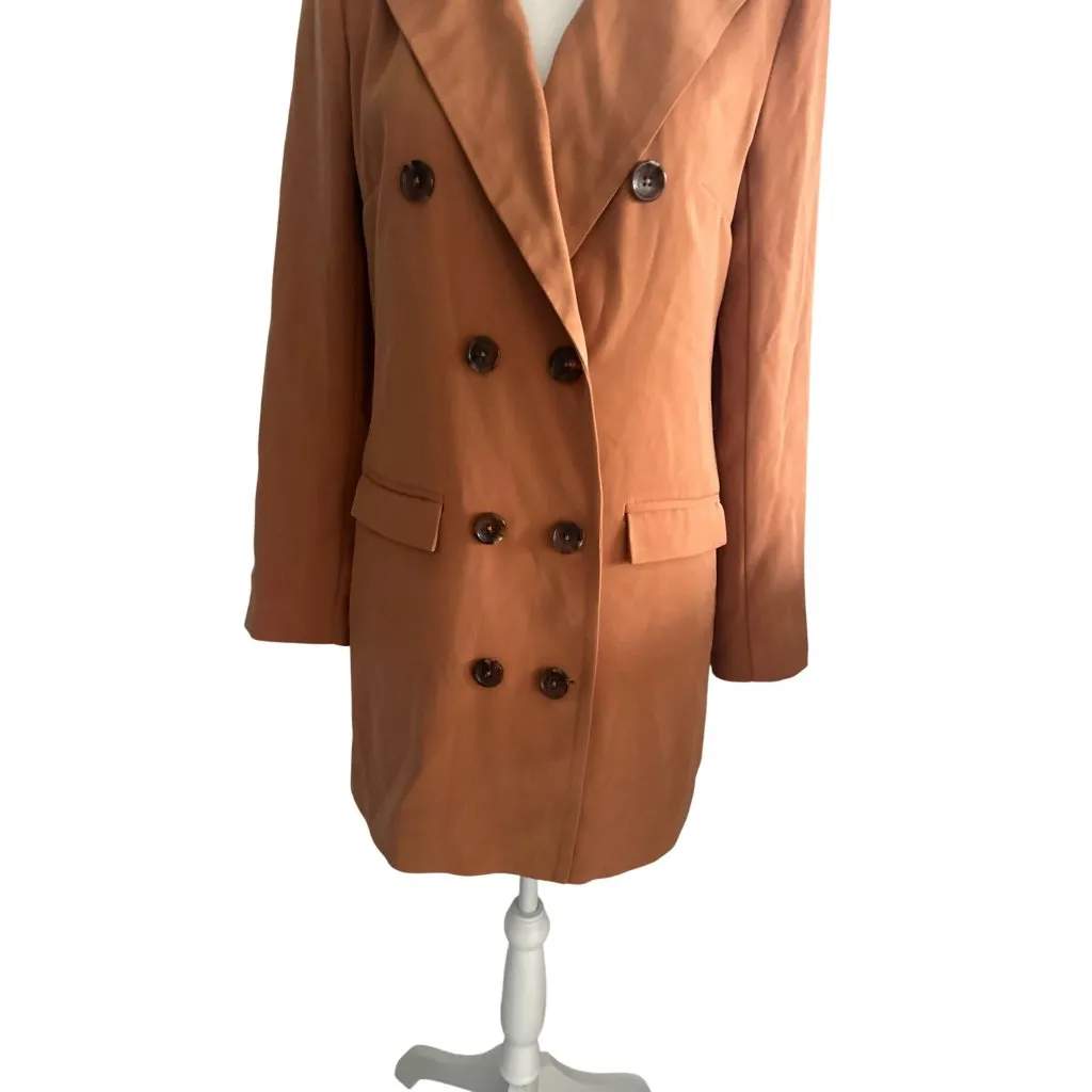 LOVERS AND FRIENDS Tan Long Sleeve Blazer Dress Size Small - Image 4