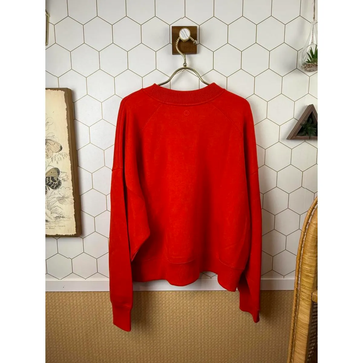 CALIA Red Pique Scuba Logo Crewneck - Image 4