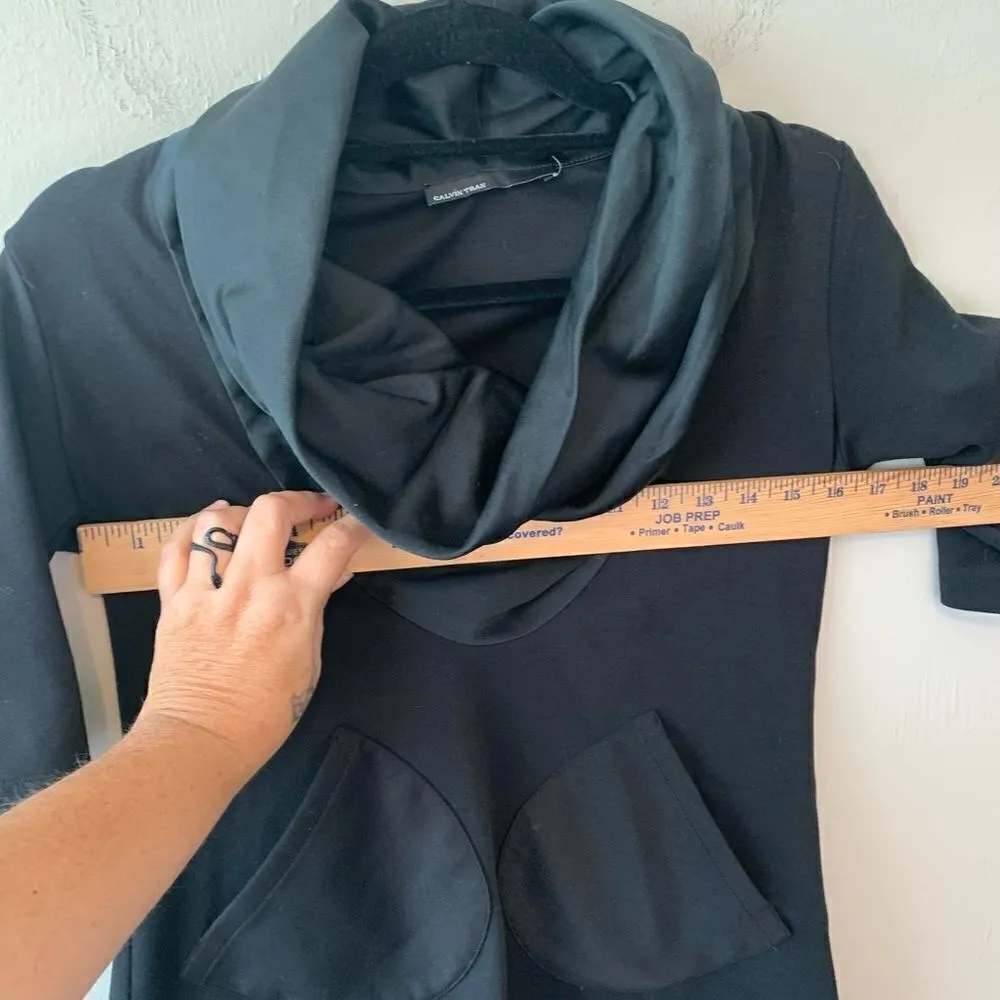 Project Runway Calvin Tran black turtleneck top size S‎ Black - Image 5