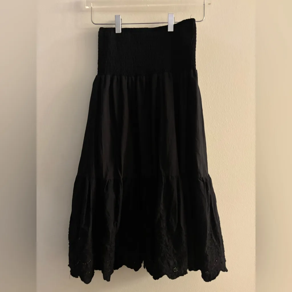 Jason Wu Black Midi Tiered Skirt Size Medium - Image 3