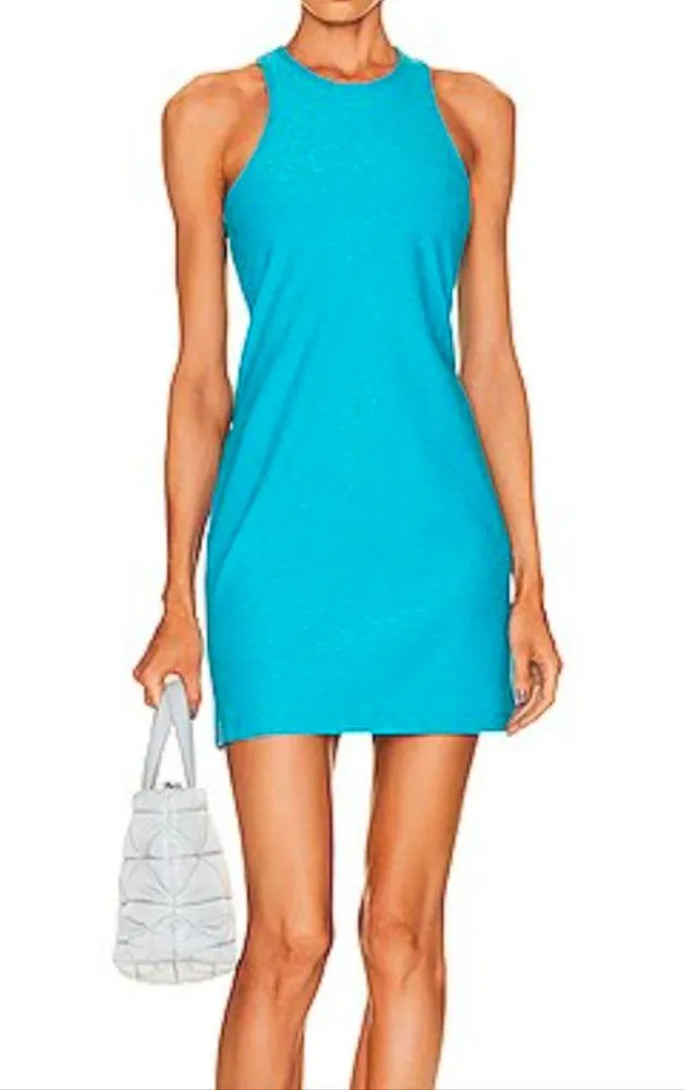 Beyond yoga blue glow heather  spacedye underlock and key dress size medium - Image 2