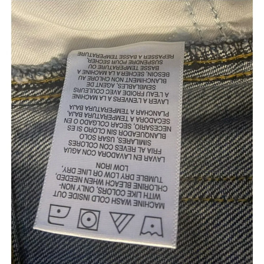 Lee Vintage Modern High Rise Midi Denim Skirt‎ 32 Western 80s Grunge Blue - Image 9