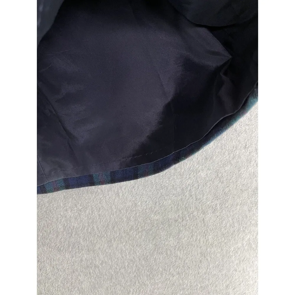 Pendleton Women's Vintage Virgin Wool Skirt Blue Green Plaid Lined Baird Tartan - Image 3