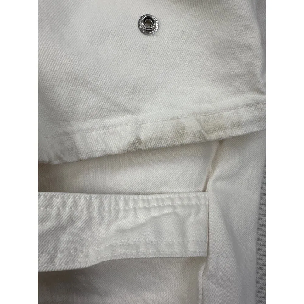 GRLFRND - The Lex High Rise Wide Leg Cargo Jeans in White - Image 7