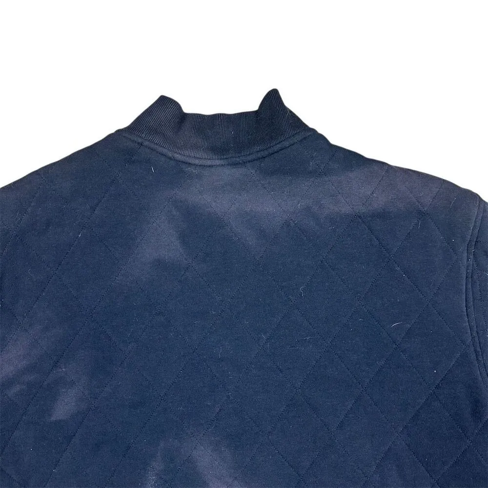 NWT Athleta Women's Retroplush Bomber Jacket Black Quilted Size L Oversized - Image 6