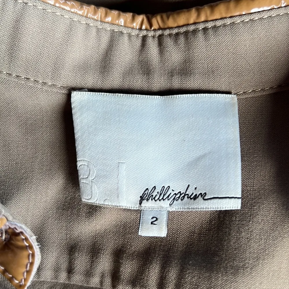 3.1 Phillip Lim Hi-Lo Wool Blend Sleeveless Dress with Leather Collar - Image 13