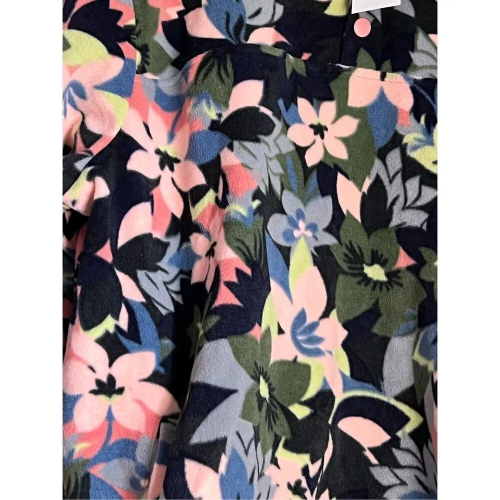 Vera Bradley Rosa Camo Sporty Fleece Sweater Size 2XL Floral Outdoors Gorpcore - Image 4