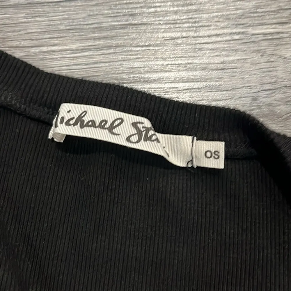 Michael Stars Soft Ribbed Black Fitted Short Sleeve Tee - OS - Image 5