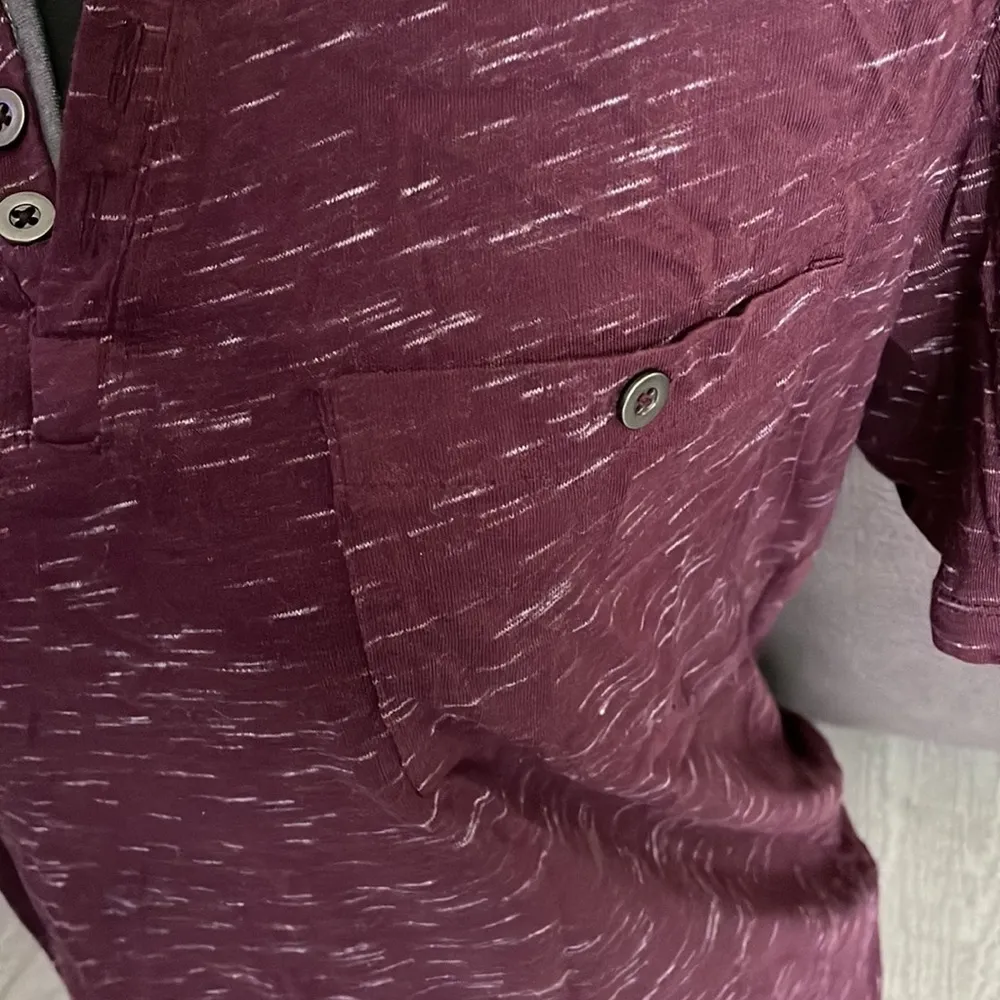 INC International Concepts Burgundy & Gray T-Shirt Size Medium - Image 3