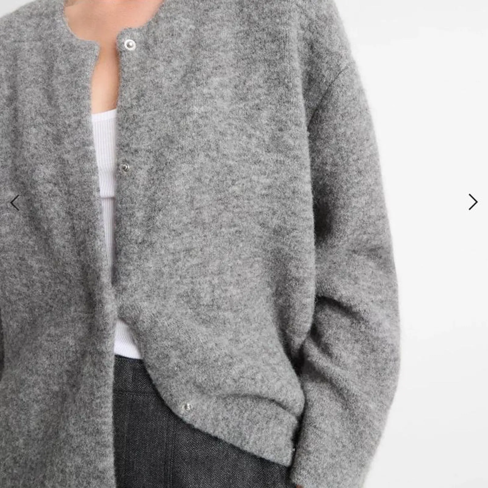 VINCE Wool/ Alpaca Blend Textured Soft Sculpted Car Coat Heather Gray size Small - Image 14