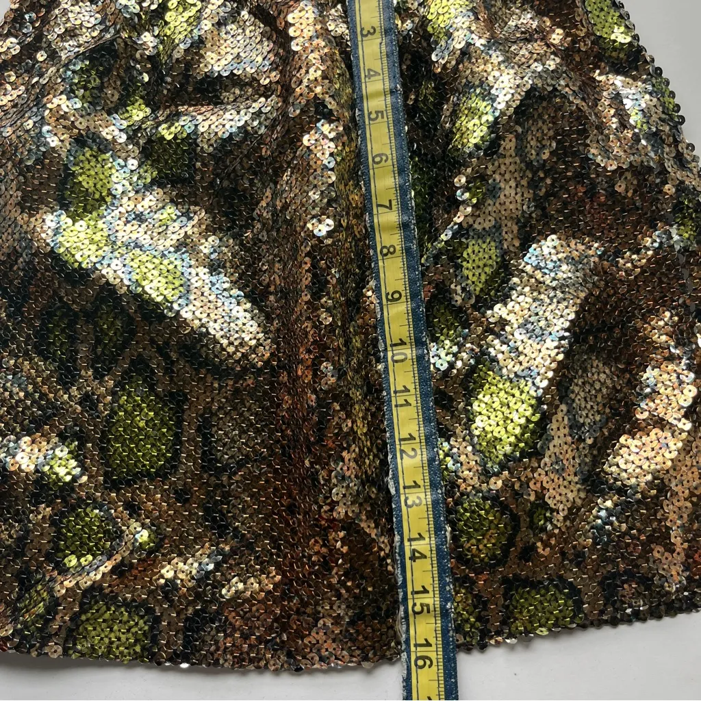 Stylish Snake Print Skirt Small NEW Brown - Image 8