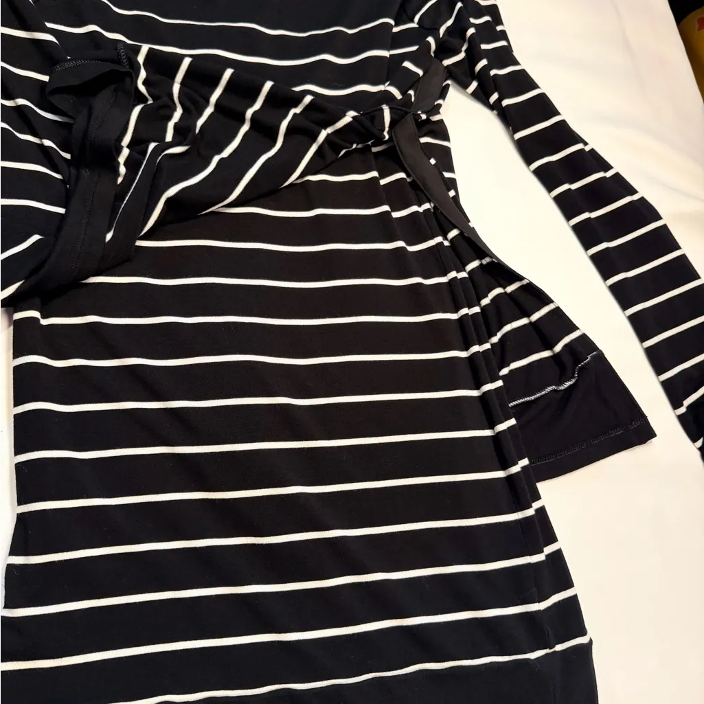 White House Black Market Black and White Striped Mini Dress - Image 12