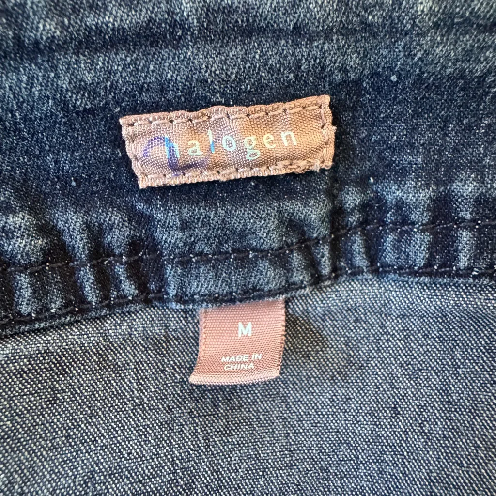 Halogen Dark Denim Knee Length Skirt - Image 8