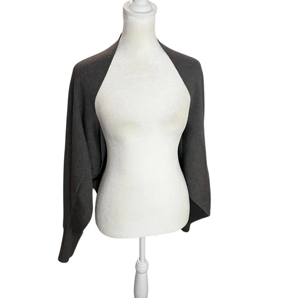 Anthropologie Favorite Daughter Layla Shrug Cardigan XS/S Charcoal Ribbed Gray - Image 4