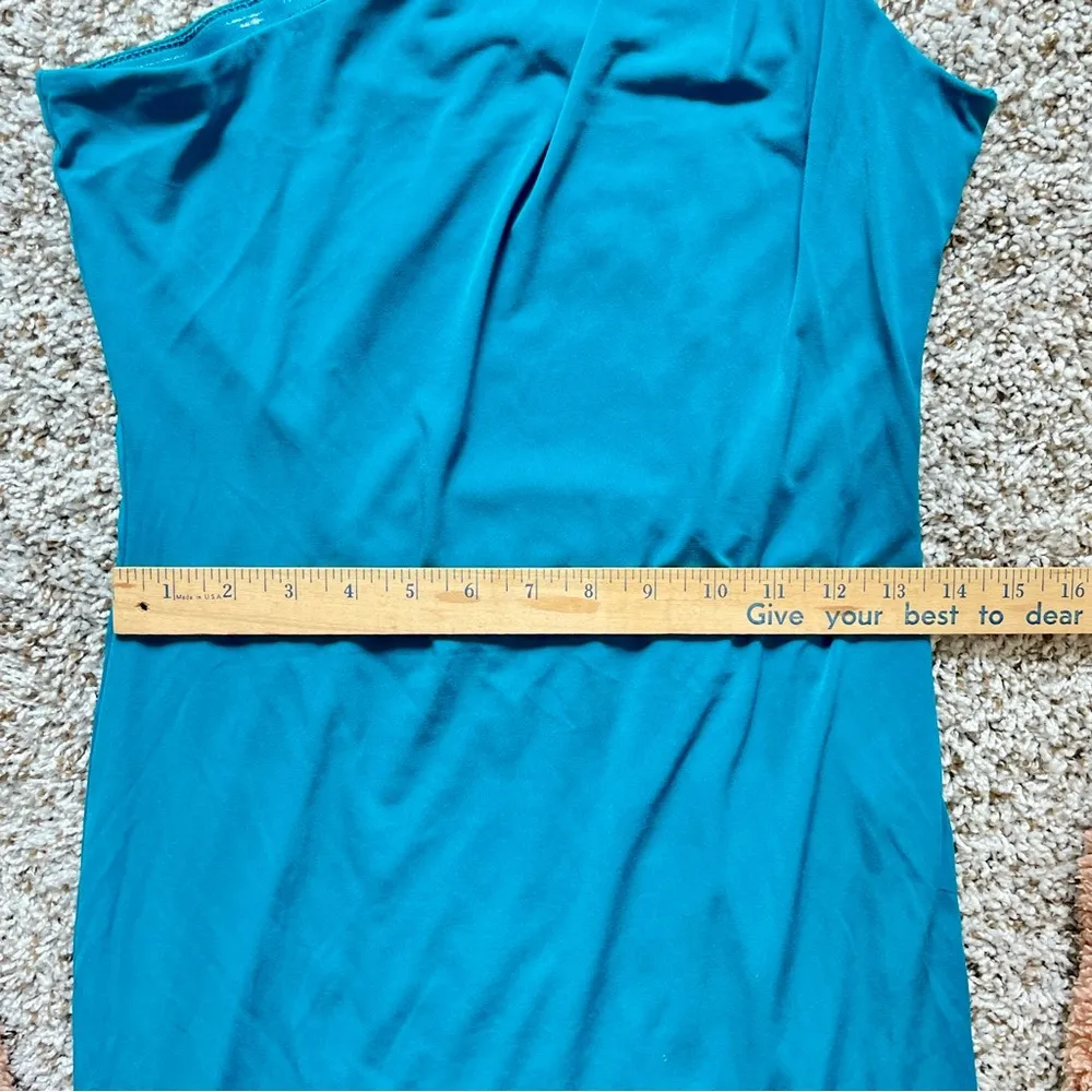Calvin Klein Women’s Sheath Stretch Dress Blue One Shoulder Size 4 Ball Gown - Image 6