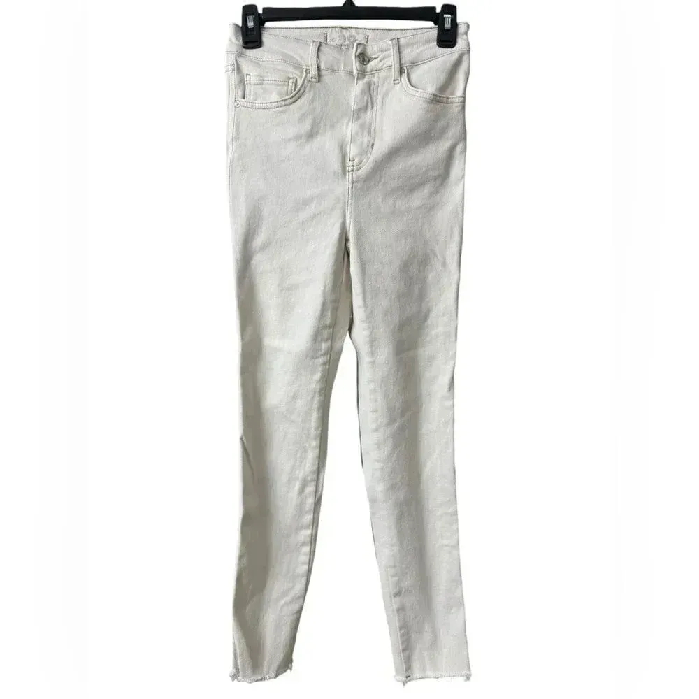 we the free free‎ people off white skinny denim jeans size 28 - Image 8