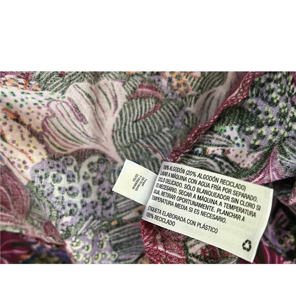 Kika Vargas Target Purple Floral Cotton Coral Reef Scallop Edge Wrap Top size 4X - Image 9
