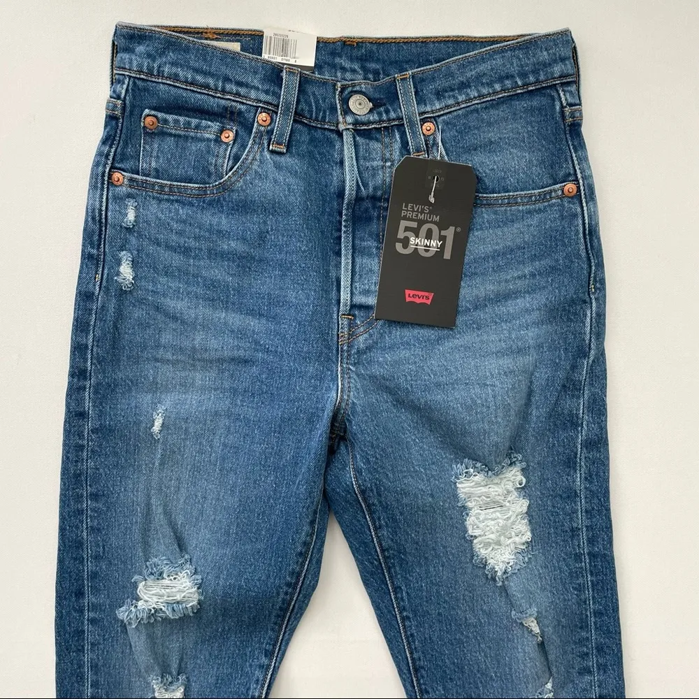 Levi’s Premium Women’s 501 SKINNY Jeans Size 25 x 30 - Image 4