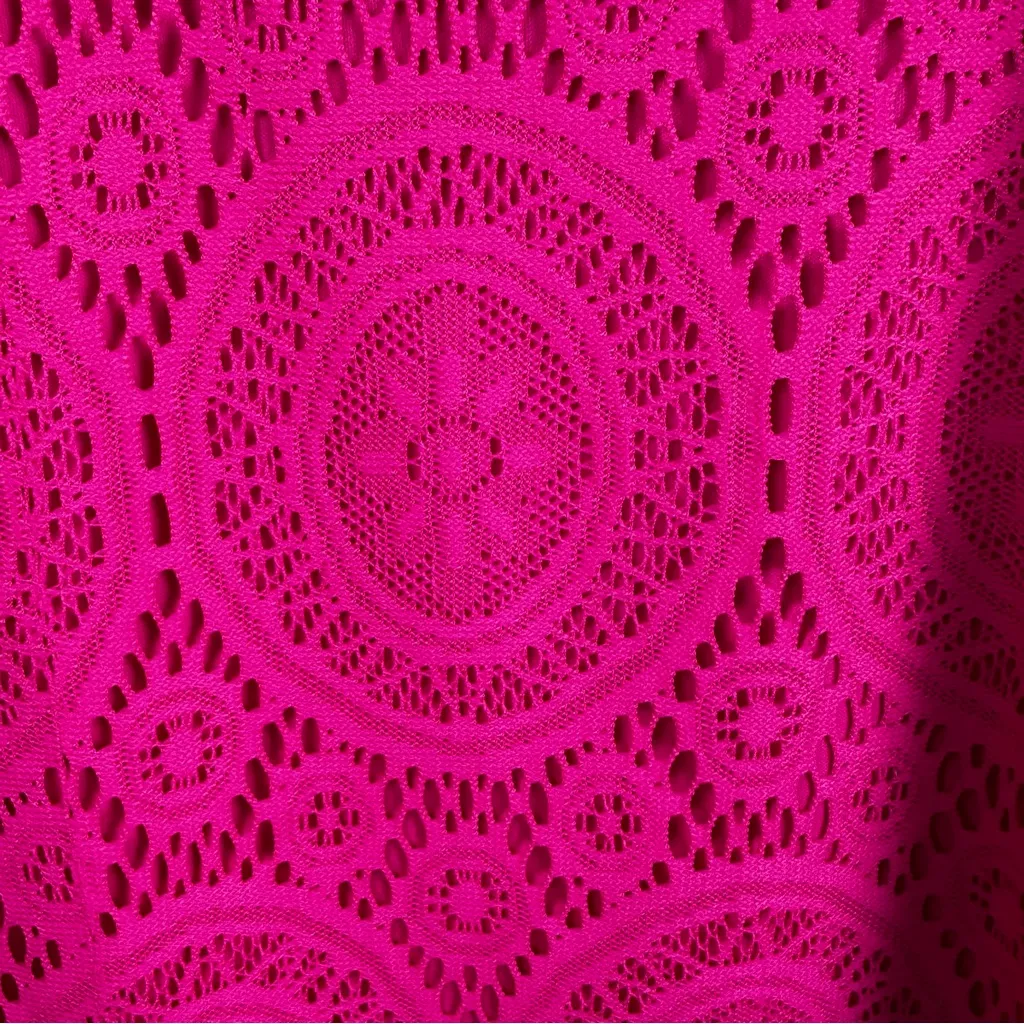 Tacera Fuchsia Lace Off the Shoulders Dress - Image 3