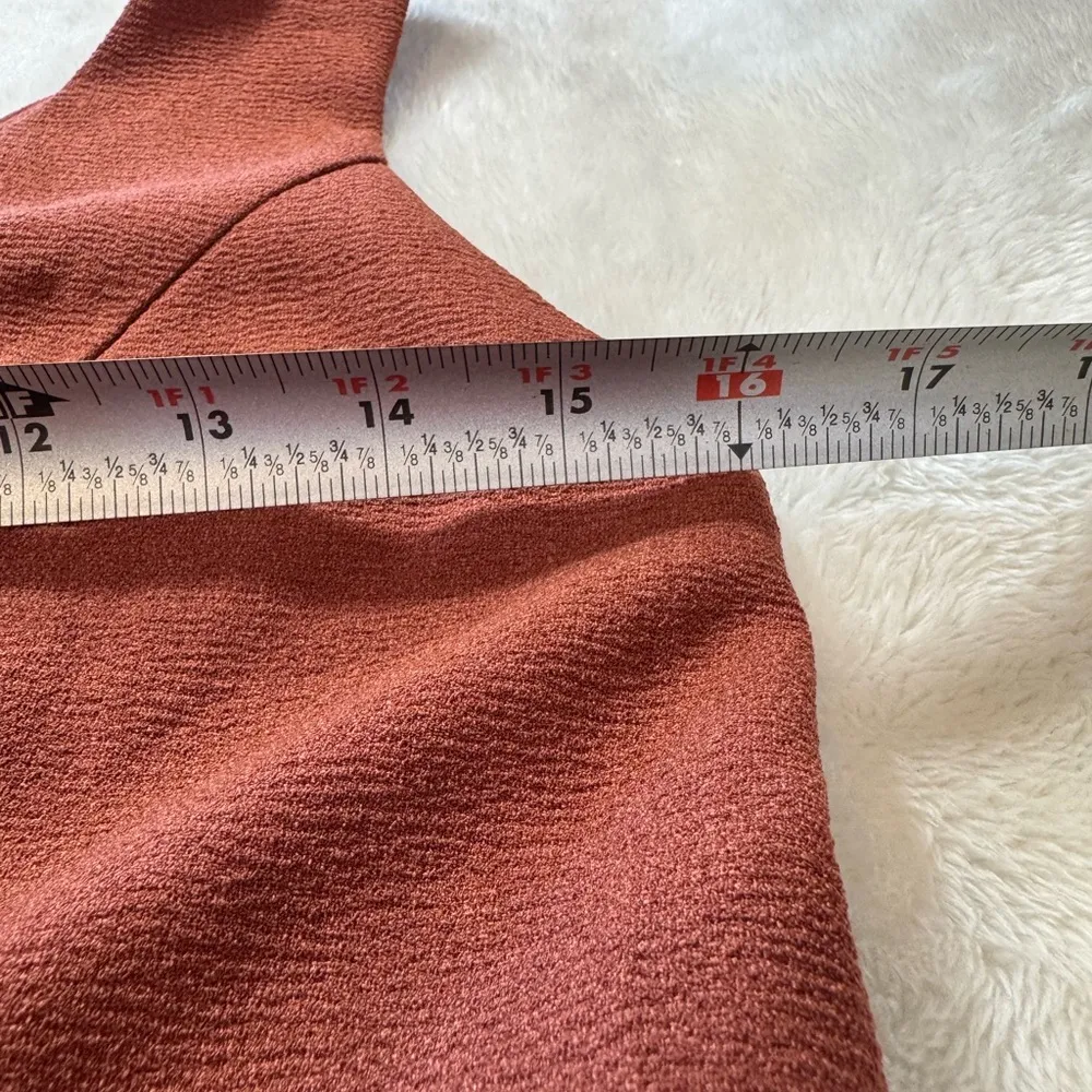 Love Riche Women's Casual Dress Ladies Short Dress Sleeveless Orange Large - Image 3