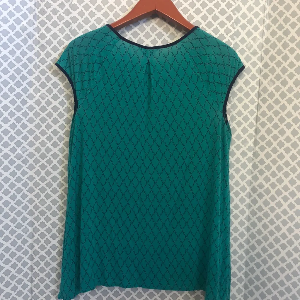 Soma super soft teal paisley cap sleeve pajama top‎ nightshirt women's size M - Image 5