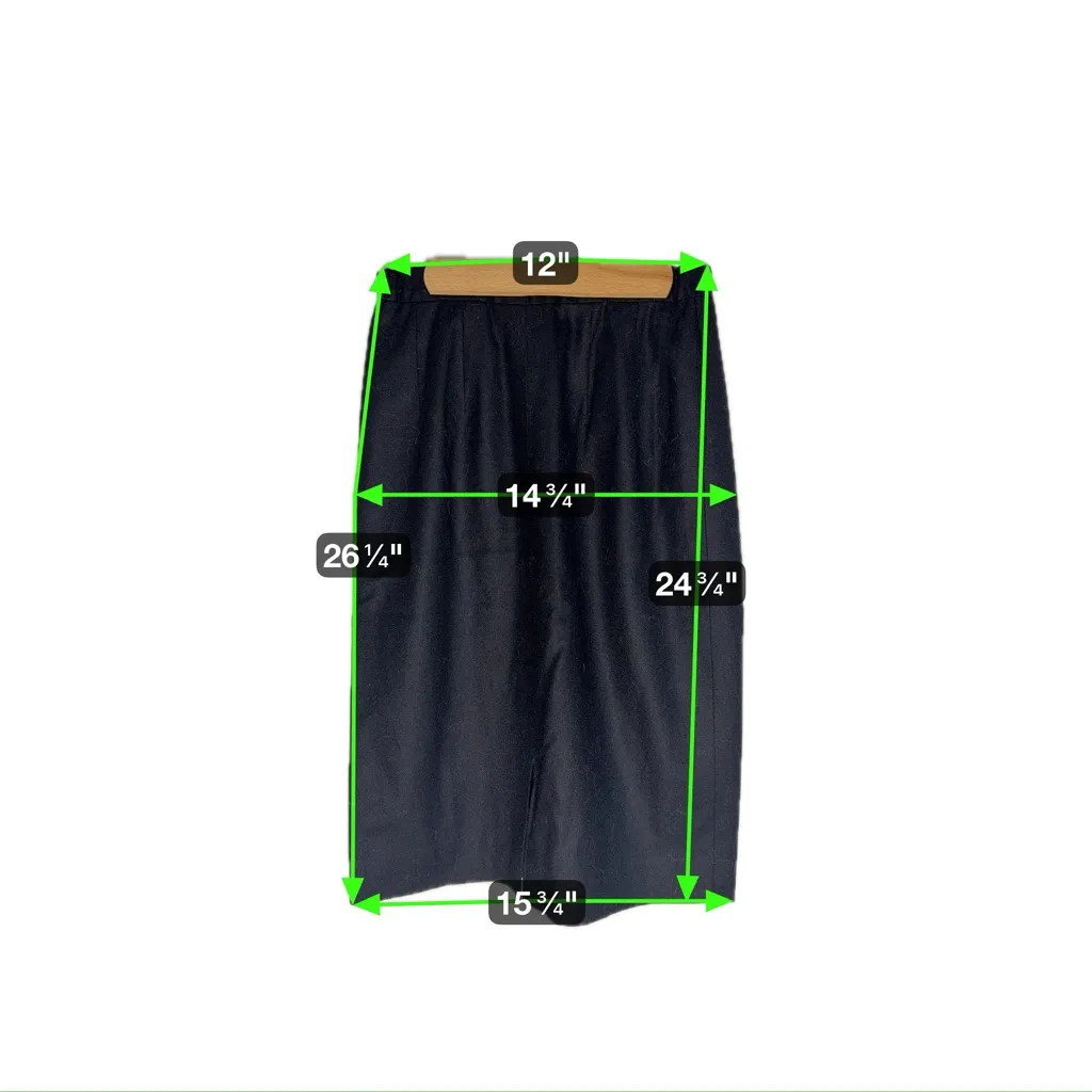 Pendleton 100% Wool Black Pencil Skirt | 6 - Image 5