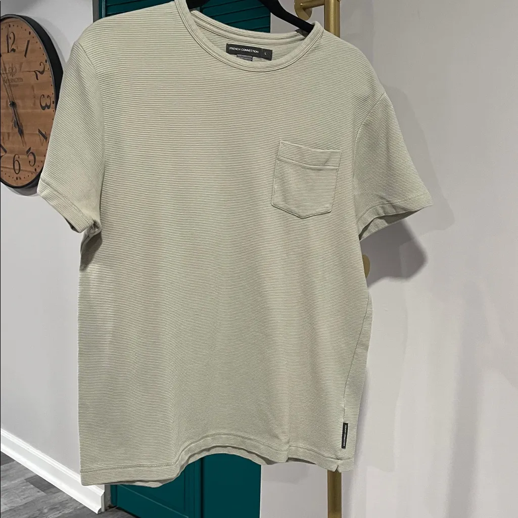 French Connection Ribbed Cotton Tee – Size L - Image 7