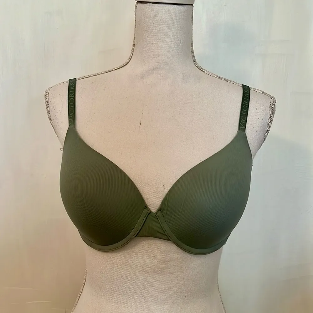 VS Lightly Lined Demi Bra Green Size 34 D - Image 3