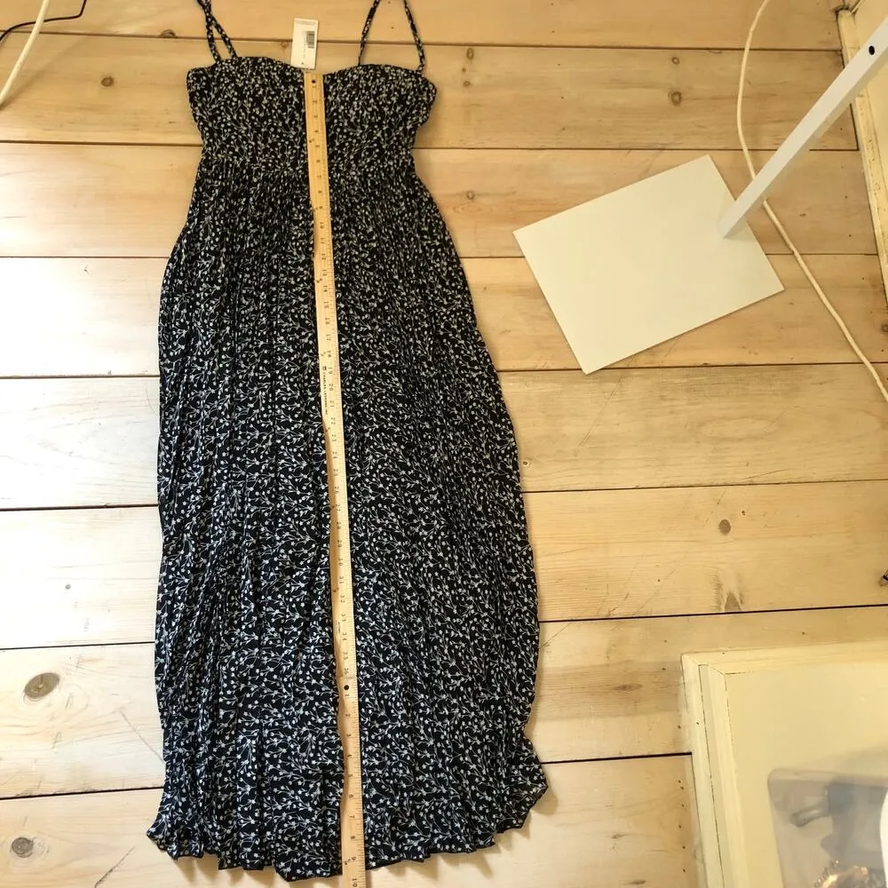 Petal + Pup NWT Women's Achanti Pleated Maxi Dress Black Floral Dress Size S - Image 11