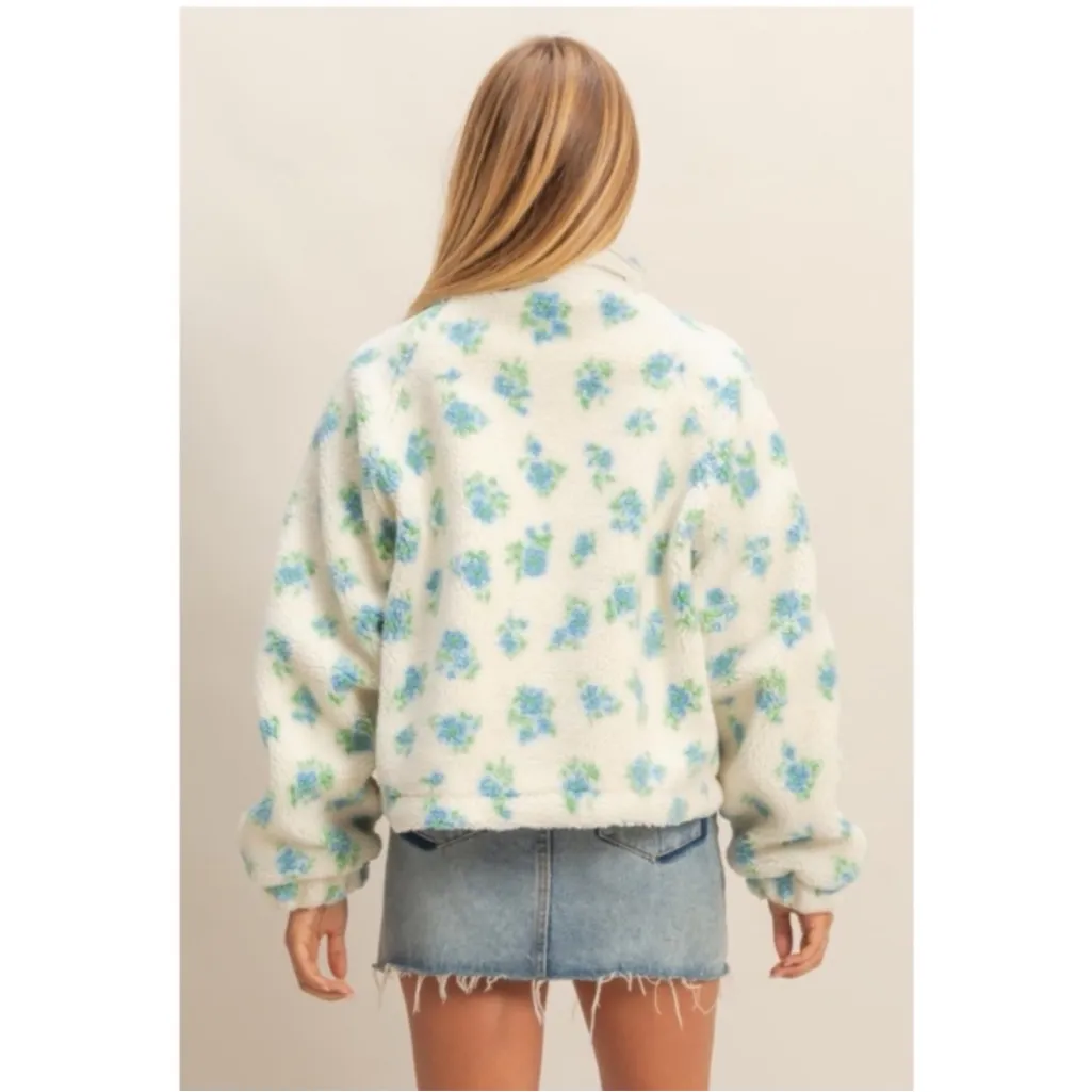 Double Zero Floral Sherpa Jacket. S - Image 7